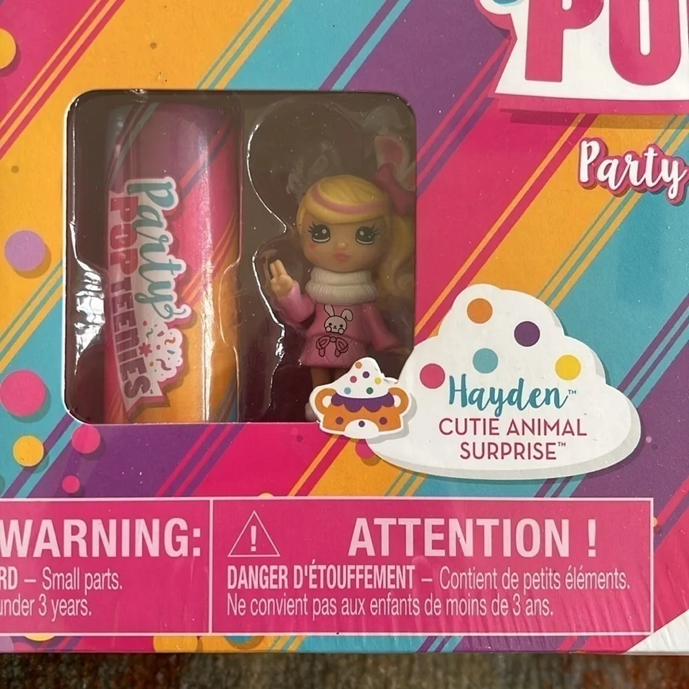 Brand New Party Popteenies Party Surprise Box Playset Collectible Mini Doll
